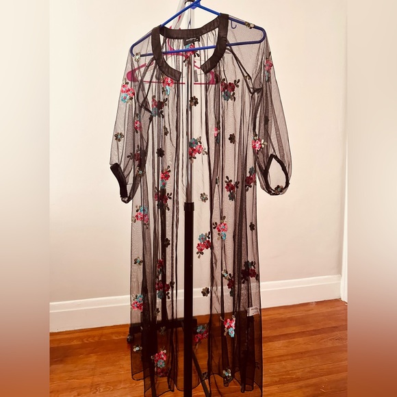 Black Vintage Sheer Cardigan - Picture 4 of 6